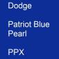 Preview: Dodge, Patriot Blue Pearl, PPX.